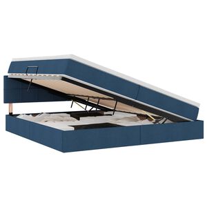 vidaXL Postelja z dodatnim prostorom za shranjevanje in LED osvetlitvijo