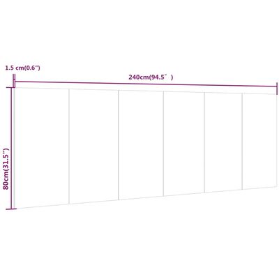 vidaXL Posteljno vzglavje sonoma hrast 240x1,5x80 cm konstruiran les