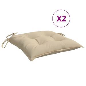 vidaXL Blazine za stole 2 kosa bež 40x40x7 cm oxford tkanina
