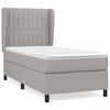 vidaXL Box spring postelja z vzmetnico svetlo siva 90x200 cm blago