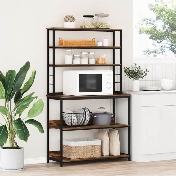 vidaXL Kuhinjska polica Dimljeni oreh 100 x 40 x 168 cm