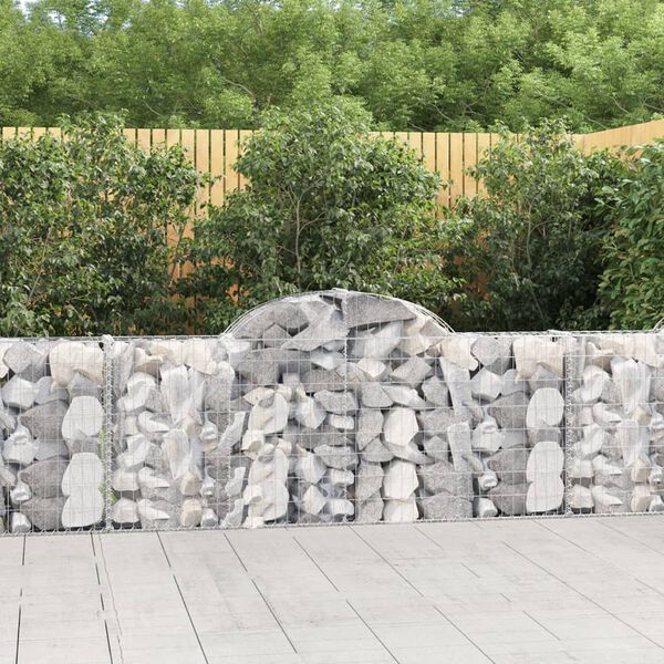 vidaXL Obokane gabion košare 15 kosov 200x30x80/100 cm cinkano železo