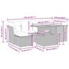 vidaXL Vrtna sedežna garnitura z blazinami 7-delna bež ratan/akacija
