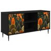 vidaXL TV omarica ZAANDAM 102 x 33 x 51 cm Črni hrast Inženirski les