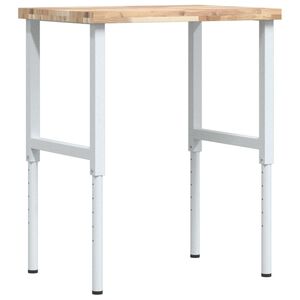 vidaXL Delovna miza 80x60x(73-99,5) cm trden akacijev les pravokotna