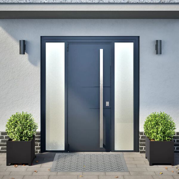 vidaXL Vrtno korito 2 kosa črna 40x40x40 cm jeklo