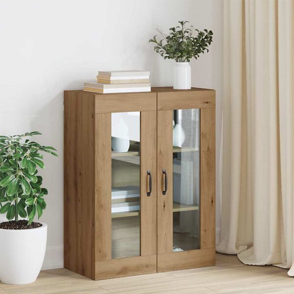 vidaXL Viseca omarica Rjava 69,5 x 34 x 90 cm Konstruiran les