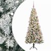 vidaXL Umetna božična jelka z bučko 180 cm 300 LED Toplo bela