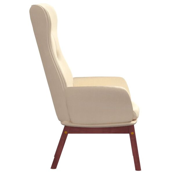 vidaXL Stol za sproščanje krem blago