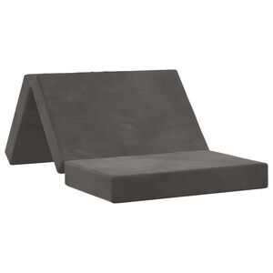 vidaXL Zložljiv kavč postelja 80 x 67 x 45 cm Temno siva