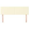 vidaXL Posteljno vzglavje 2 kosa krem 72x5x78/88 cm umetno usnje