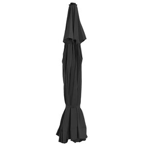 vidaXL Nadomestna tkanina za zunanji senčnik črna 515 cm