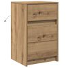vidaXL Nočna omarica Umetni hrast 38 x 34 x 61 cm Konstruiran les
