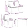 vidaXL Set vrtn furniture z blazino 4 pcs Črna in krem poli ratan