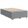 vidaXL Boxspring postelja z vzmetnico svetlo siva 120x190 cm blago