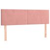 vidaXL Box spring postelja z vzmetnico roza 140x190 cm žamet