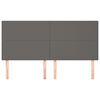 vidaXL Vzglavje postelje sivo 160x5x118/128 cm umetno usnje