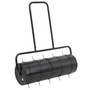 vidaXL Vrtni valj za trato s priponkami za aerator &Oslash; 30 x 90 cm Jeklo
