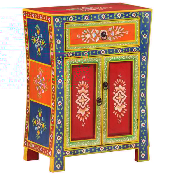 vidaXL Ročno barvana komoda 54x30x74 cm trden mangov les