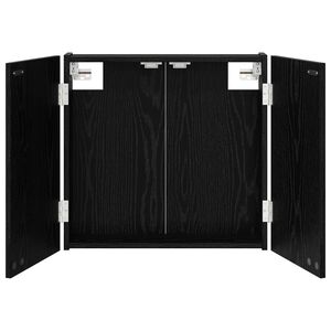 vidaXL Omara za tarče Črni hrast 56 x 12 x 53,5 cm Inženirski les