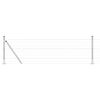 vidaXL Ograja s stebrom srebrna 0,6 x 25 m Jeklo