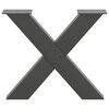 vidaXL Noge za klubsko mizico v obliki črke X 2 kosa antracit 50 x (42-43) cm jeklo