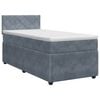 vidaXL Postelja boxspring z vzmetnico Temno siva 90 x 190 cm Žamet