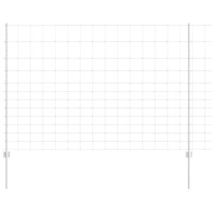 vidaXL Zunanji divji ograjen s stebri 25 x 1,5 m Pocinkano jeklo Mreža