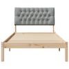 vidaXL Posteljni okvir z oblazinjenim vzglavjem Rjava 100 x 200 cm