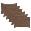 vidaXL Prevleka za blazino 6 kos HOUTEN Svetlo rjava 40 x 60 cm