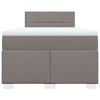 vidaXL Box spring postelja z vzmetnico taupe 120x190 cm blago