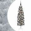 vidaXL Umetno ozko božično drevesce z božično kroglico 180 cm 300 LED