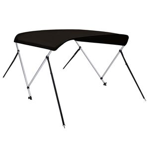 vidaXL Bimini tenda z 2 lokoma črna 180x130x110 cm