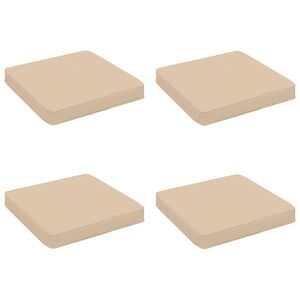 vidaXL 4-delne sedežne blazine VUGHT 4 pcs 100% poliester Krem