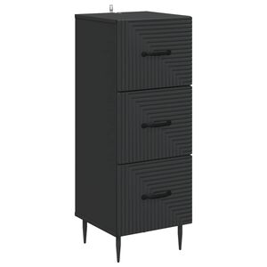 vidaXL Predalna omara Črna 33 x 34,5 x 89,5 cm Inženirski les