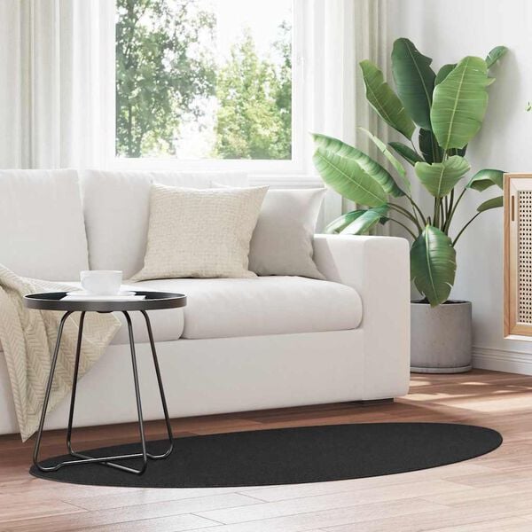 vidaXL Preproga HUARTE Črna 80 x 150 cm Poliester