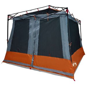 vidaXL Notranji &scaron;otor Siva in oranžna 291 x 291 x 240 cm tafeta