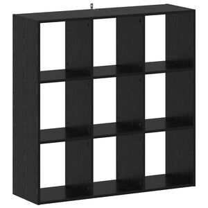 vidaXL Knjižna omara Črni hrast 102 x 32 x 102 cm