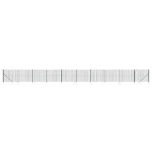 vidaXL Mrežna ograja s prirobnico zelena 1,4x25 m