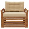vidaXL Zunanja garnitura za sedenje Masivno akacijevo les in poliester