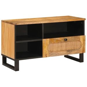 vidaXL TV omarica s predalom Rjava 80 x 33 x 46 cm Masiven les manga