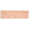 vidaXL Mizna plo&scaron;ča sv. rjava 140x40x(2-4)cm obdelana trdna hrastovina