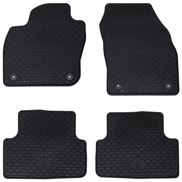 vidaXL Avto preproga 4 pcs Črna VW T-CROSS TPE