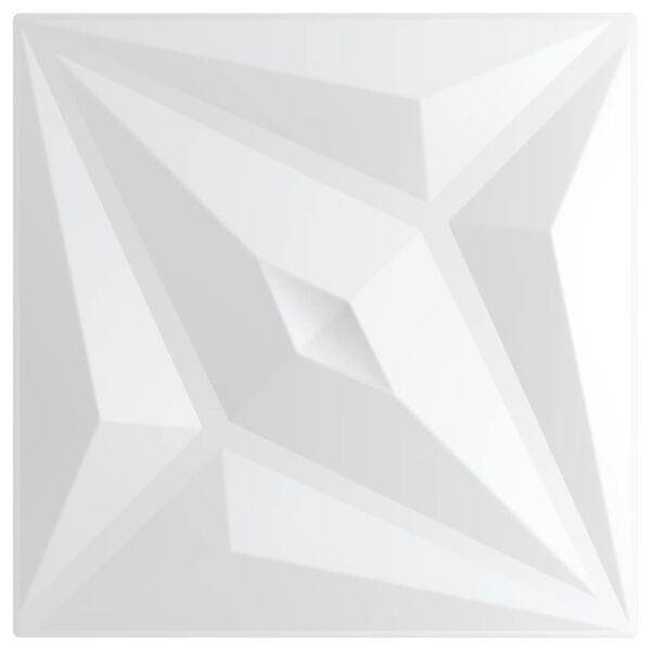 vidaXL Stenski paneli 48 kosov beli 50x50 cm XPS 12 m&sup2; zvezda