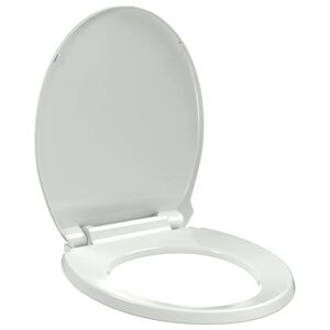 vidaXL WC deska s počasnim zapiranjem bela ovalna