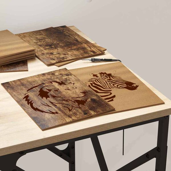 vidaXL Dekorativni paneli 150 pcs Dimljeni oreh 21 x 30 x 0,27 cm