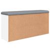 vidaXL Klop za čevlje bela 102x32x50 cm inženirski les