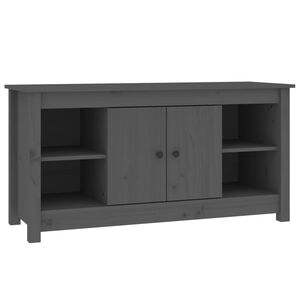 vidaXL TV omarica siva 103x36,5x52 cm trdna borovina
