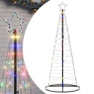 vidaXL LED božično drevo 200 LED barvita 180 cm