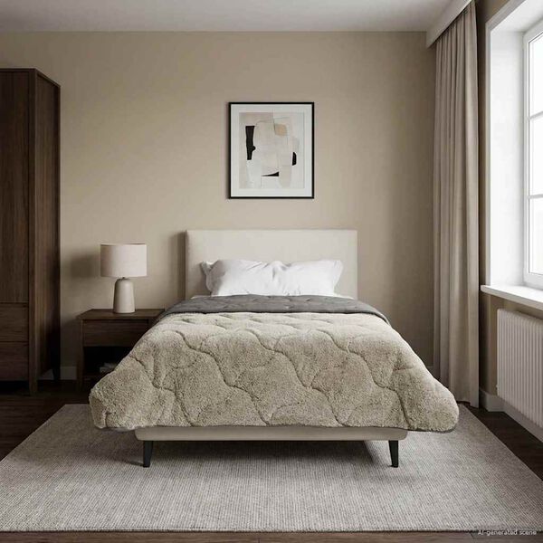 vidaXL Polna celoletna prevleka &Scaron;onerisan Svetlo siva 135 x 200 cm